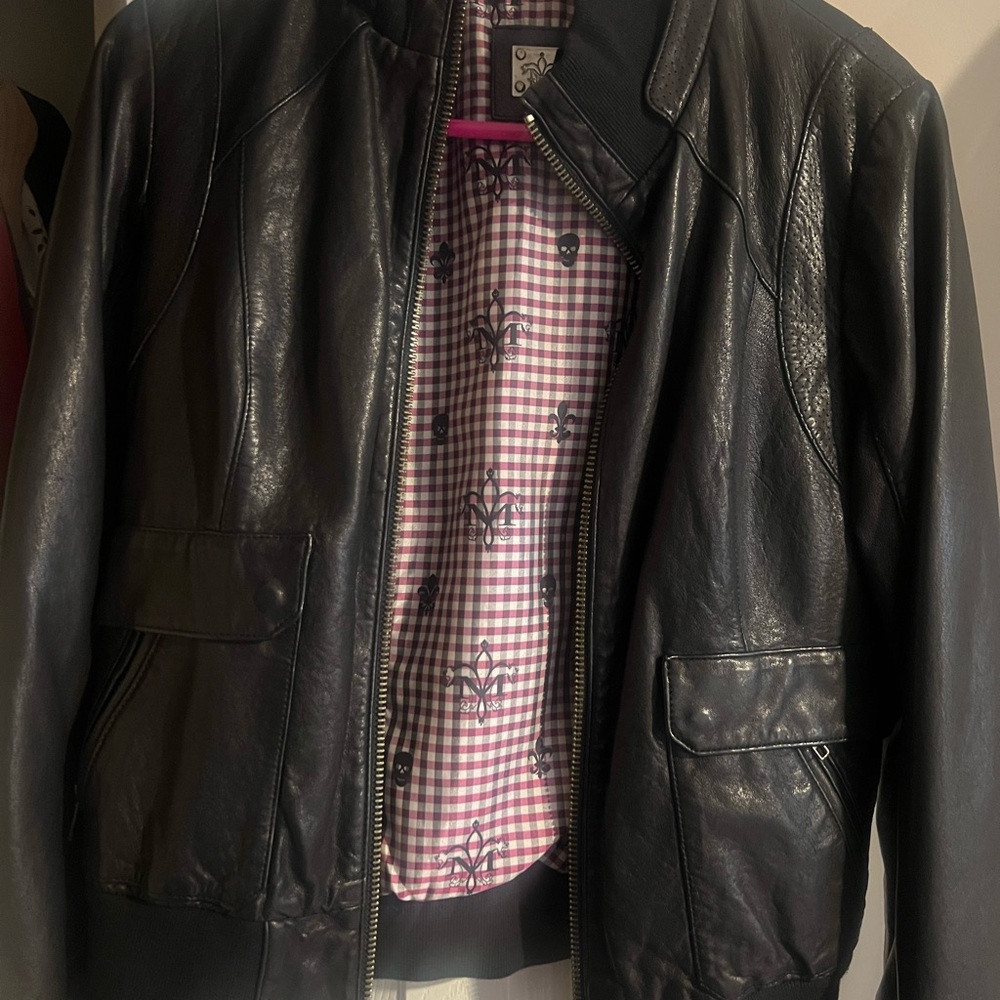 Mackage Black Leather Jacket - Picture 8 of 9